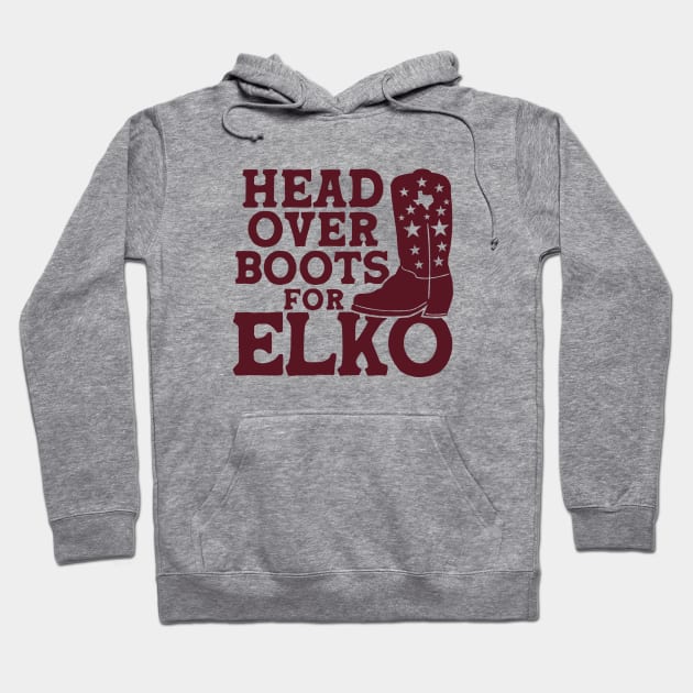 Head Over Boots for Elko // Texas Maroon Hoodie by SLAG_Creative